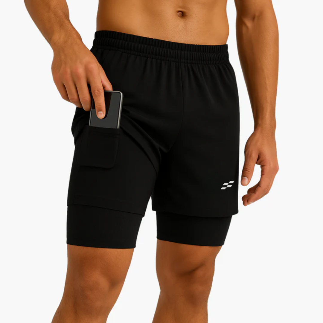 Short 2 en 1 con compresión integrada